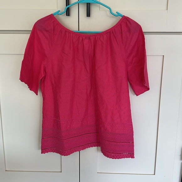 Lilly Pulitzer Eyelet Short Sleeve Top - Picture 2 of 12